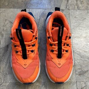 Under Armor orange and blue Scramjet shoes
